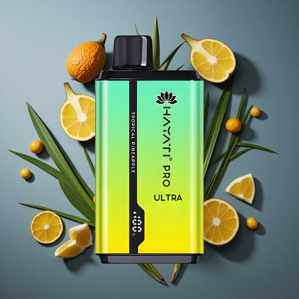 Ananas Tropical Hayati Pro Ultra 15000 Puffs vente en gros Belgique 2x12ml 2% Nicotine