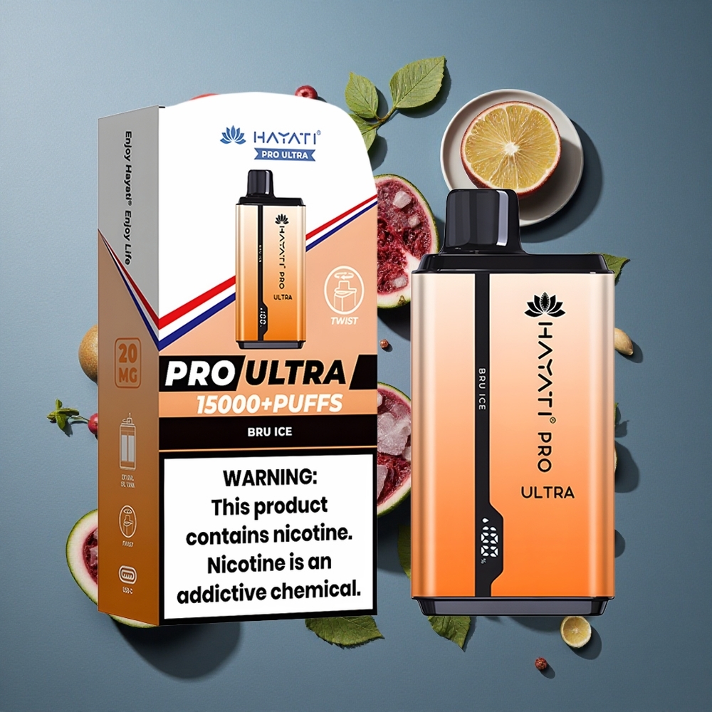 Glace Bru Hayati Pro Ultra 15000 Puffs (2 12ml) vente en gros Belgique