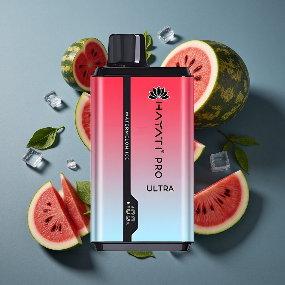 Pastèque Glacée Hayati Pro Ultra 15000 Puffs vente en gros Belgique 2x12ml 2% Nicotine