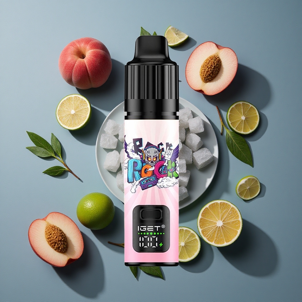 Pêche Lychee Citron Vert Glacé IGET BAR PLUS S3 POD 10000 Puffs vente en gros Belgique 18 ml E-liquide