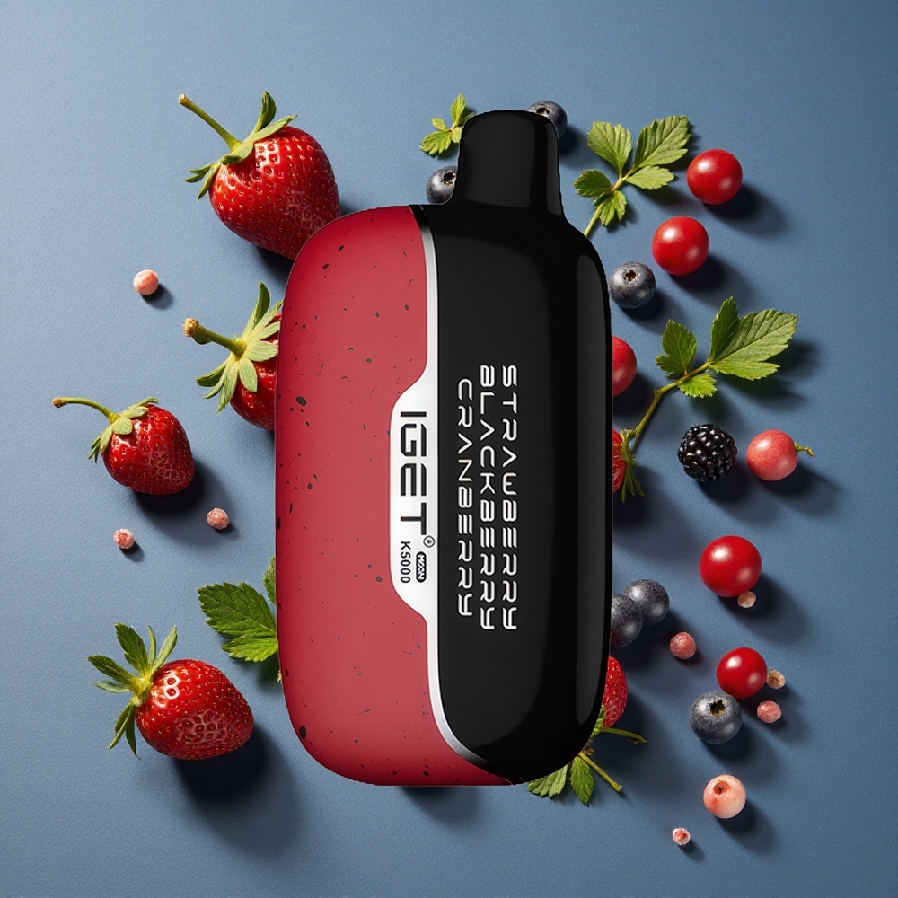 Fraise Mûre Canneberge IGET Moon K5000 Puffs Jusqu'à 5000 Bouffées vente en gros Belgique