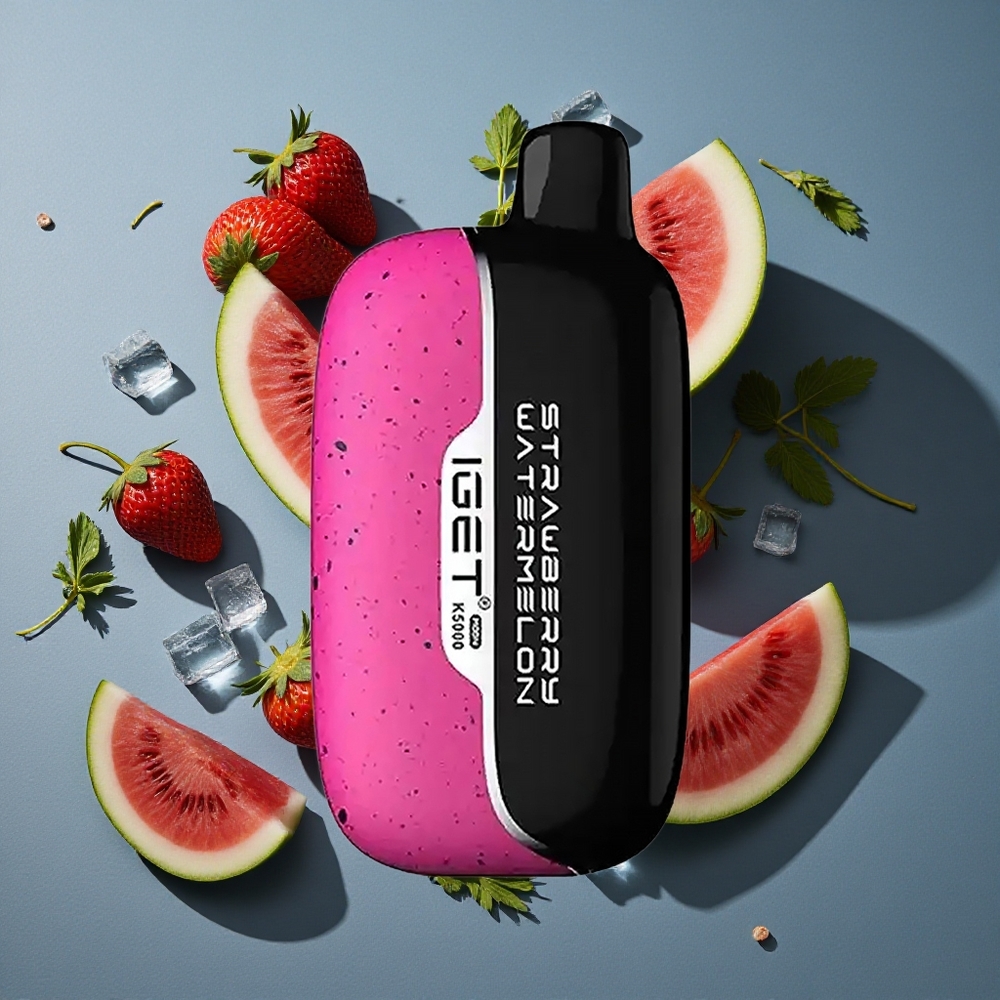 Fraise Pastèque Glacée IGET Moon K5000 Puffs Jusqu'à 5000 Bouffées vente en gros Belgique PC 1.35 Ohm