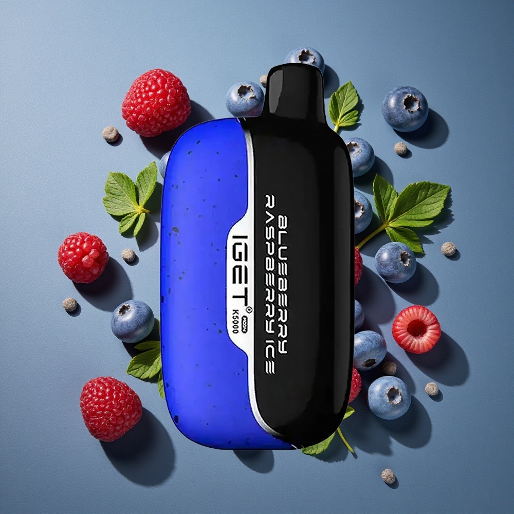 Framboise Myrtille Glace IGET Moon K5000 Puffs Jusqu'à 5000 Bouffées vente en gros Belgique PC