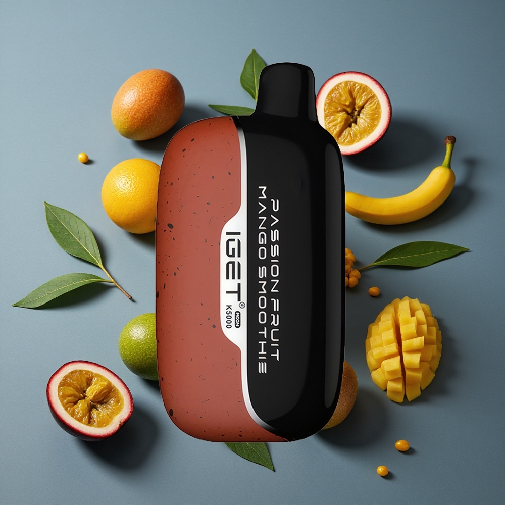 Fruit de la Passion Mangue Smoothie IGET Moon K5000 5000 Puffs vente en gros Belgique PC 1.35 Ohm