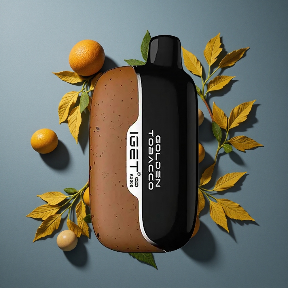 Tabac Doré IGET Moon K5000 Puffs 5000 Bouffées vente en gros Belgique PC 1.35 Ohm