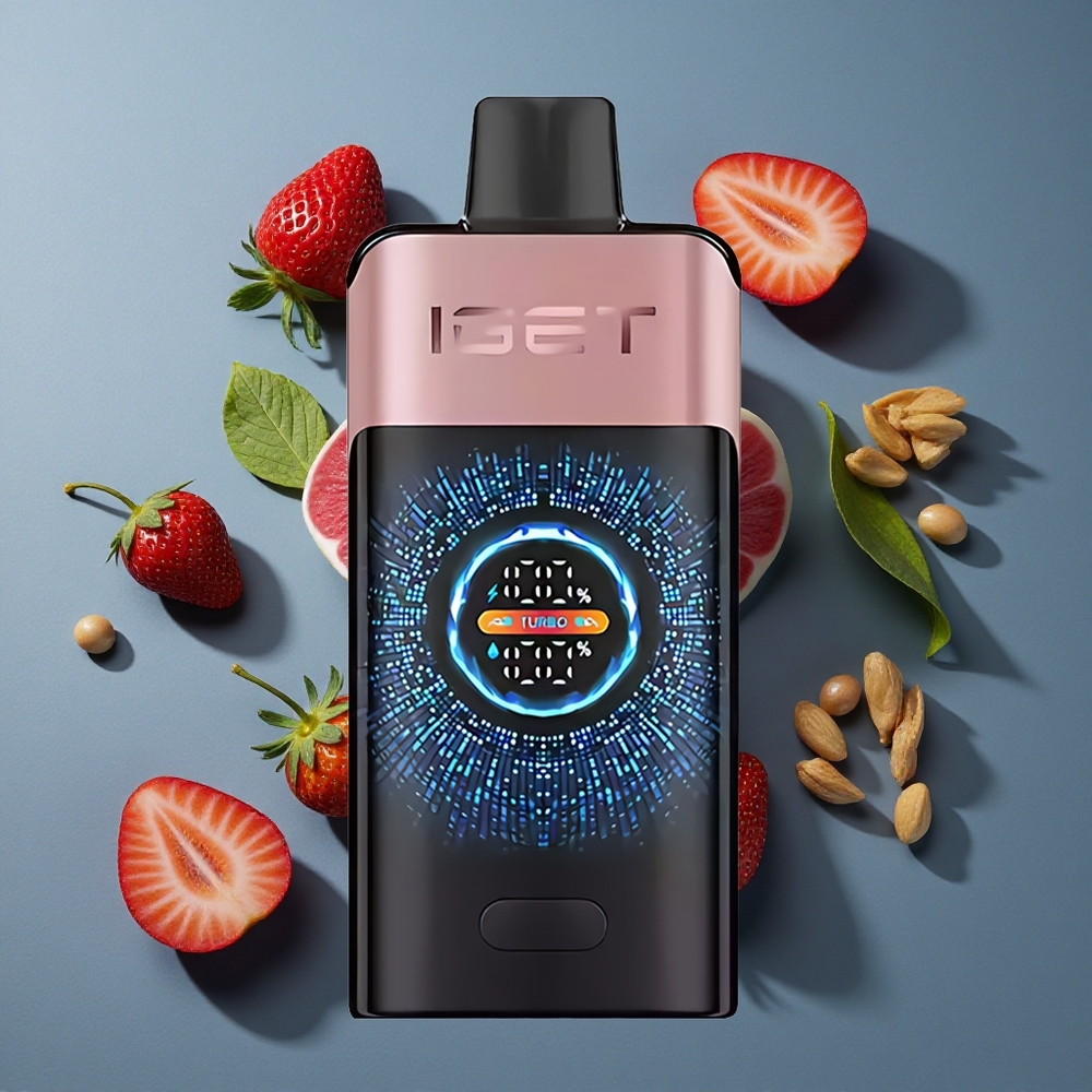 Fraise IGET ONE 12000 Puffs 12000 Bouffées Mode Normal vente en gros Belgique Large Écran Couleur Courbé
