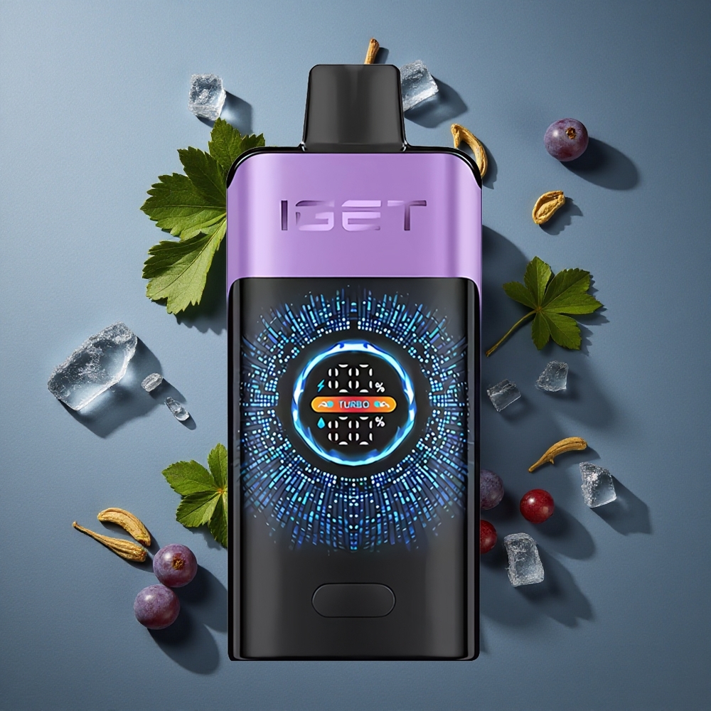 Glace Raisin IGET ONE 12000 Puffs vente en gros Belgique Écran Courbé Grand