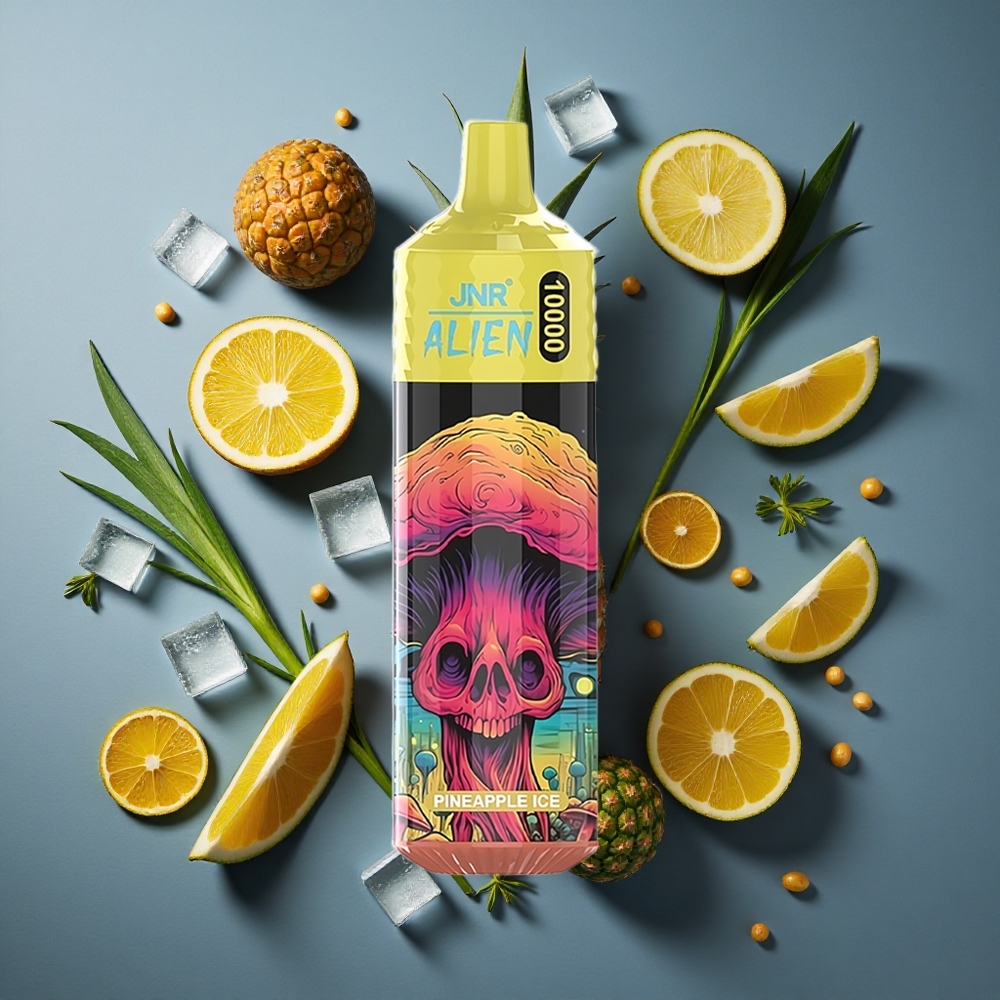 Ananas Glacial JNR Alien 10000 Puffs 20ml E-liquide vente en gros Belgique LED RGB