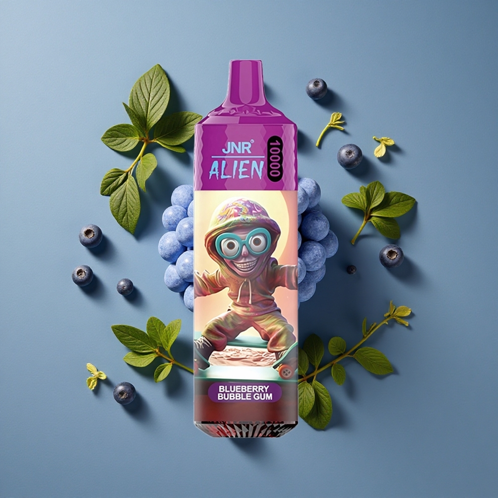 Bubble Gum Myrtille JNR Alien 10000 Puffs 20ml E-liquide vente en gros Belgique LED RGB