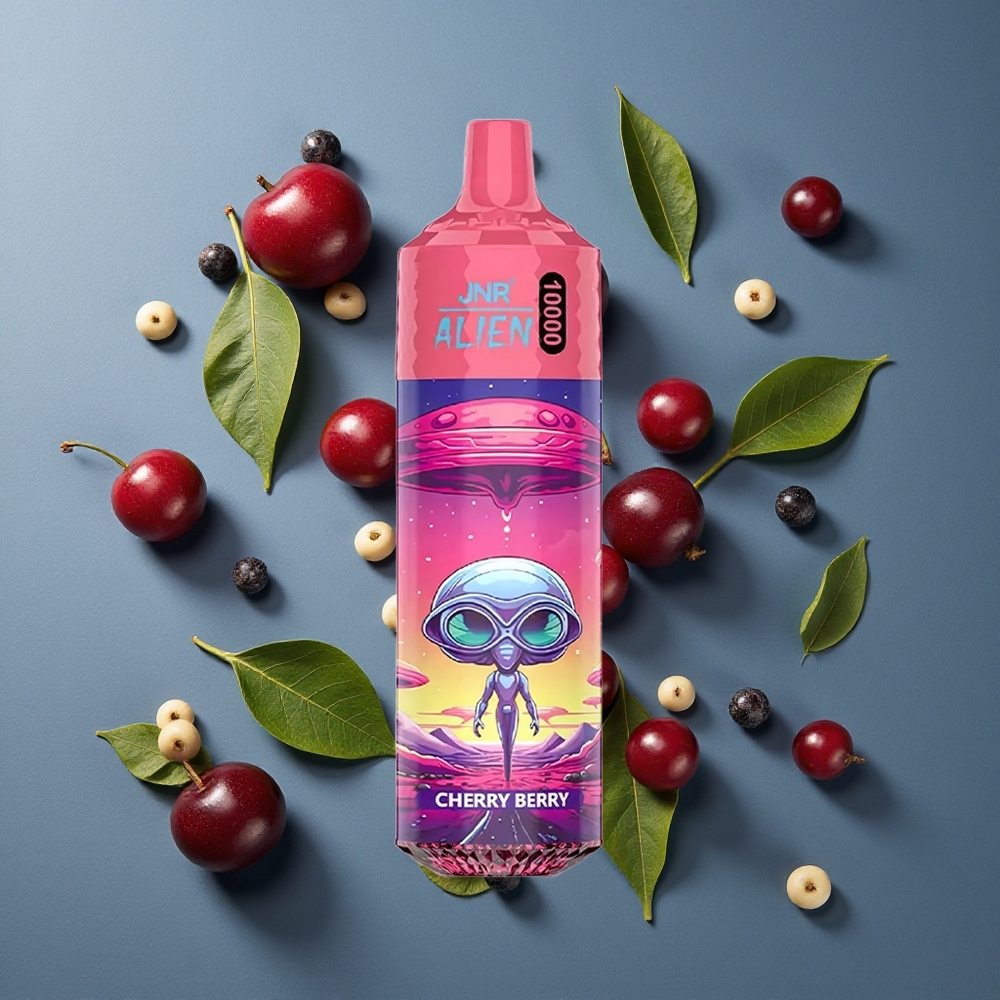 Cerise-Baies JNR Alien 10000 Puffs 20ml E-liquide vente en gros Belgique LED RGB