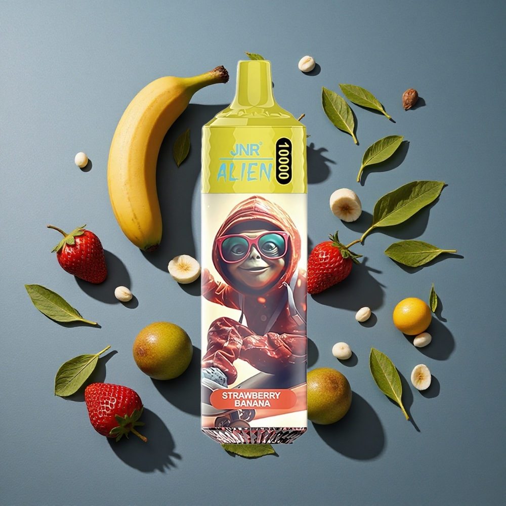 Fraise Banane JNR Alien 10000 Puffs 20ml E-liquide vente en gros Belgique LED RGB