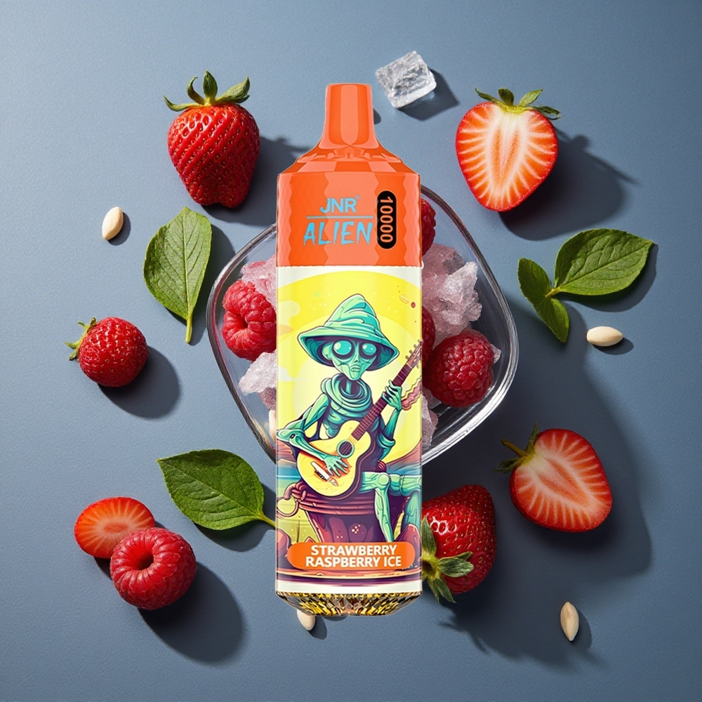 Fraise Framboise Mentholée JNR Alien 10000 Puffs 20ml E-liquide LED RGB vente en gros Belgique