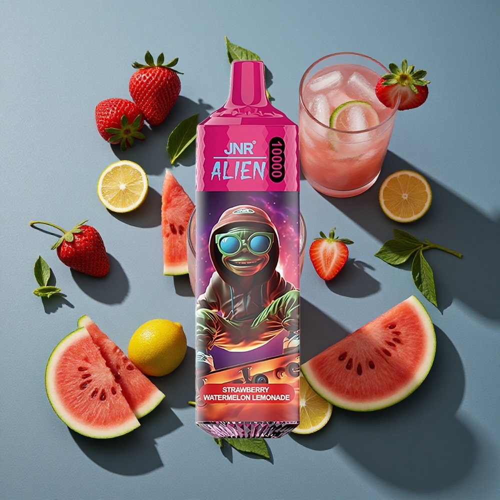 Fraise Pastèque Citronnée JNR Alien 10000 Puffs vente en gros Belgique 850mAh LED RGB