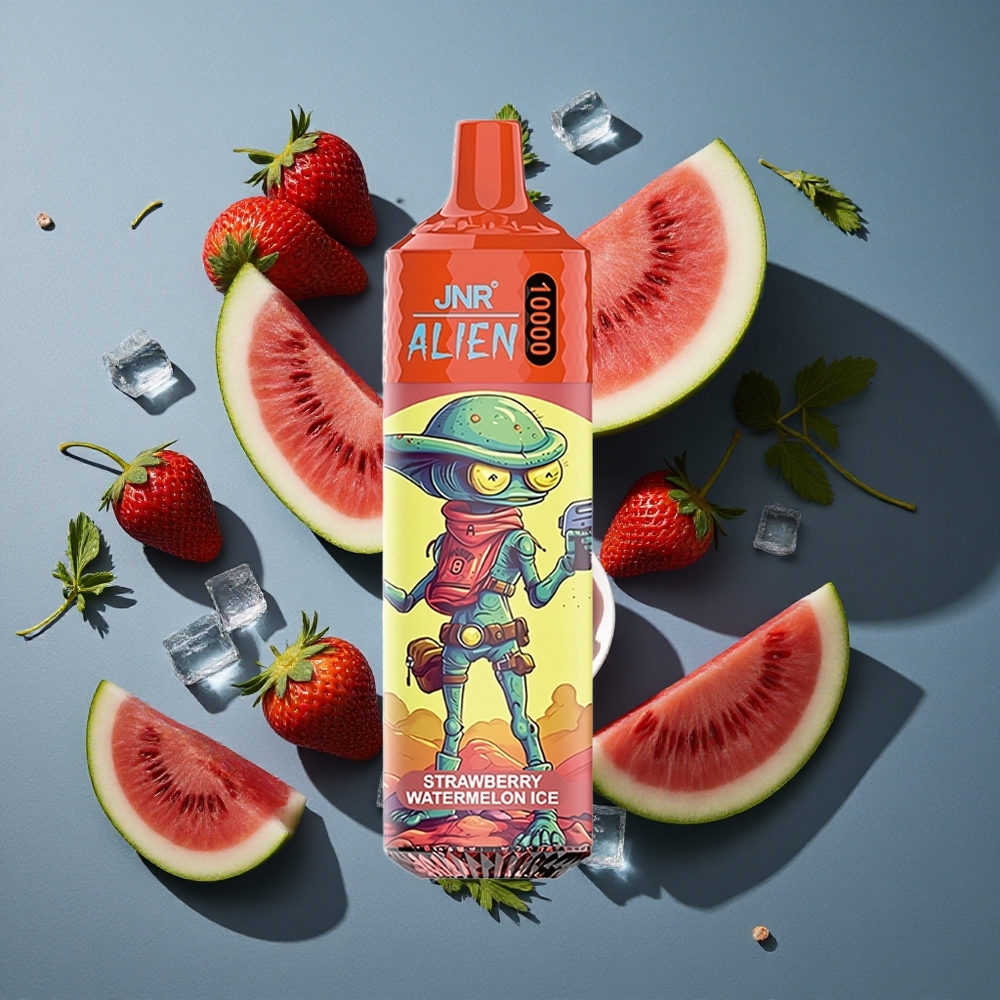 Fraise Pastèque Glacée JNR Alien 10000 Puffs 20ml E-liquide vente en gros Belgique LED RGB