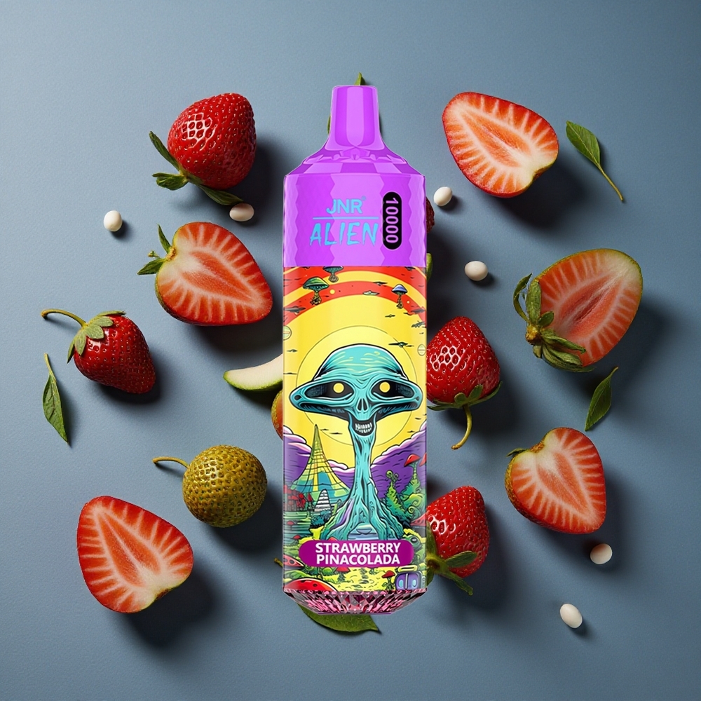 Fraise Pina Colada JNR Alien 10000 Puffs avec 20ml E-liquide et Charge Rapide Type-C vente en gros Belgique