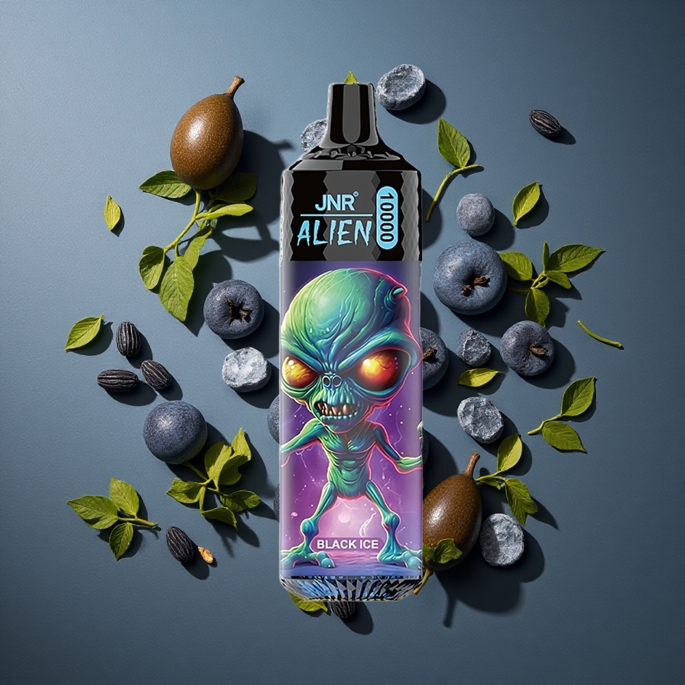 Glace Noire JNR Alien 10000 Puffs 20ml E-liquide vente en gros Belgique LED RGB