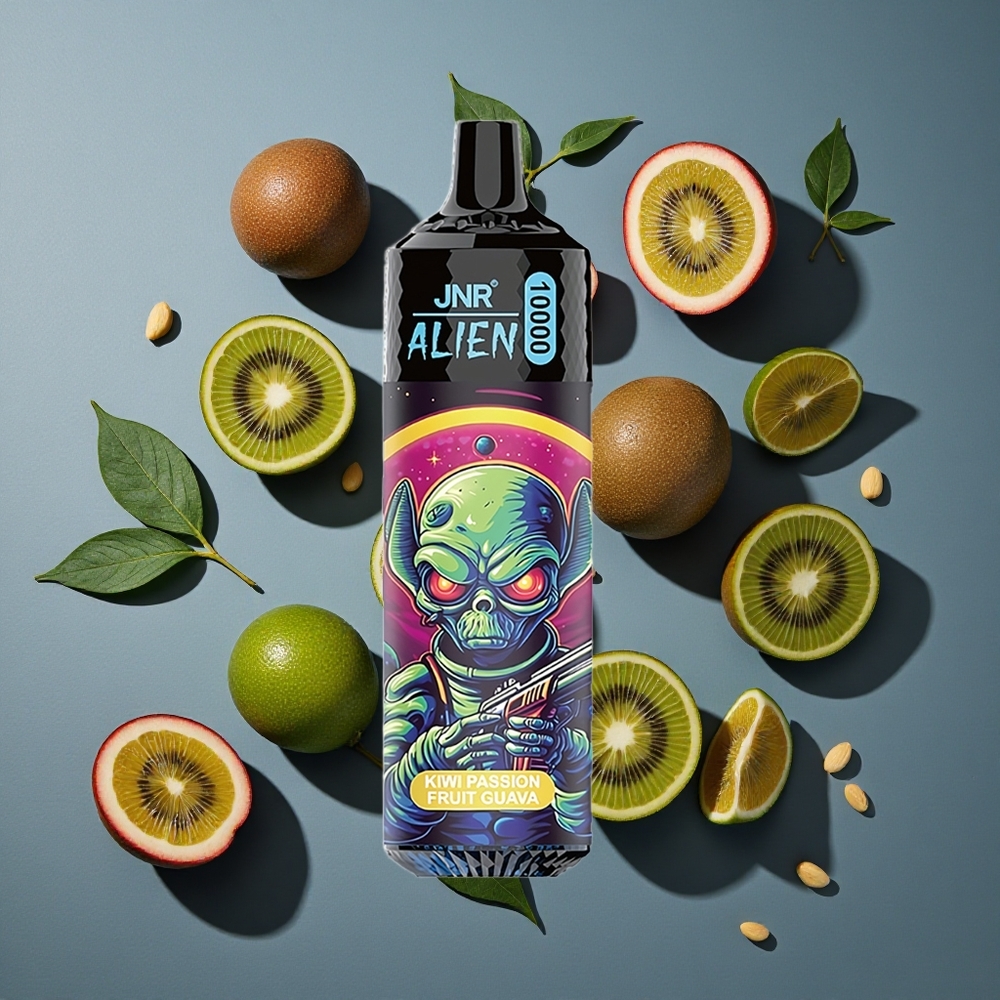 Kiwi Fruit de la Passion Goyave JNR Alien 10000 Puffs vente en gros Belgique 850mAh LED RGB
