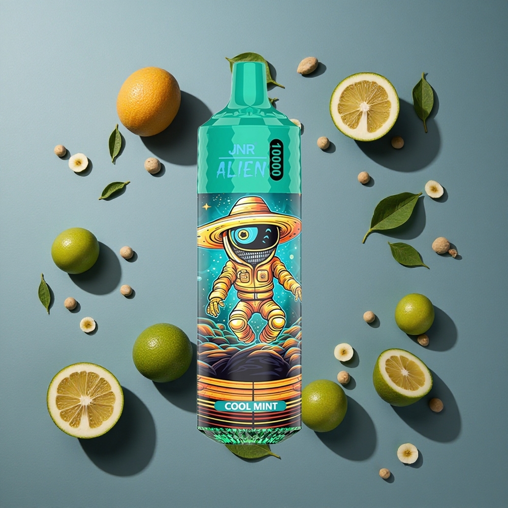 Menthe Fraîche JNR Alien 10000 Puffs 20ml E-liquide vente en gros Belgique LED RGB