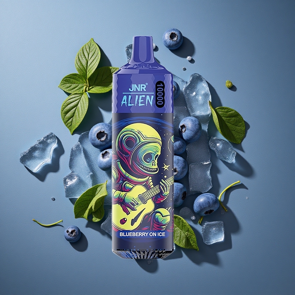 Myrtille sur Glace JNR Alien 10000 Puffs 20ml E-liquide vente en gros Belgique LED RGB