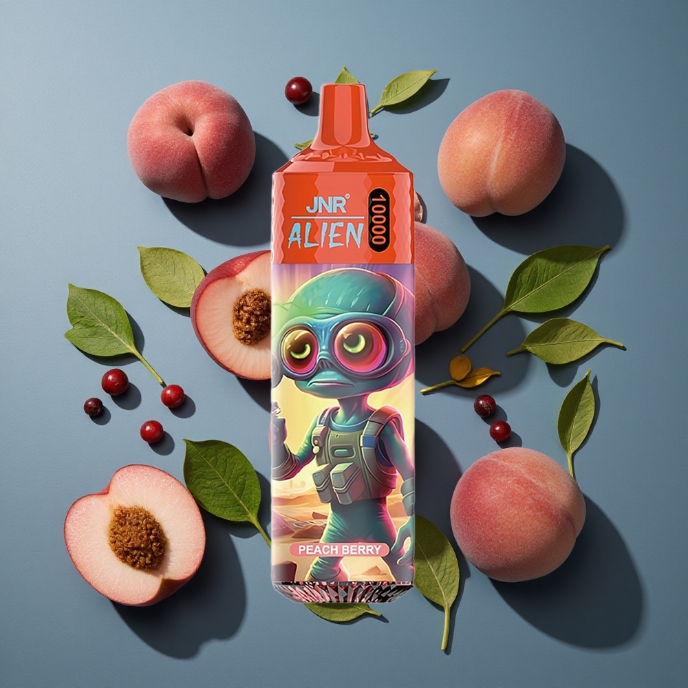 Pêche Baie JNR Alien 10000 Puffs 20ml E-liquide vente en gros Belgique LED RGB