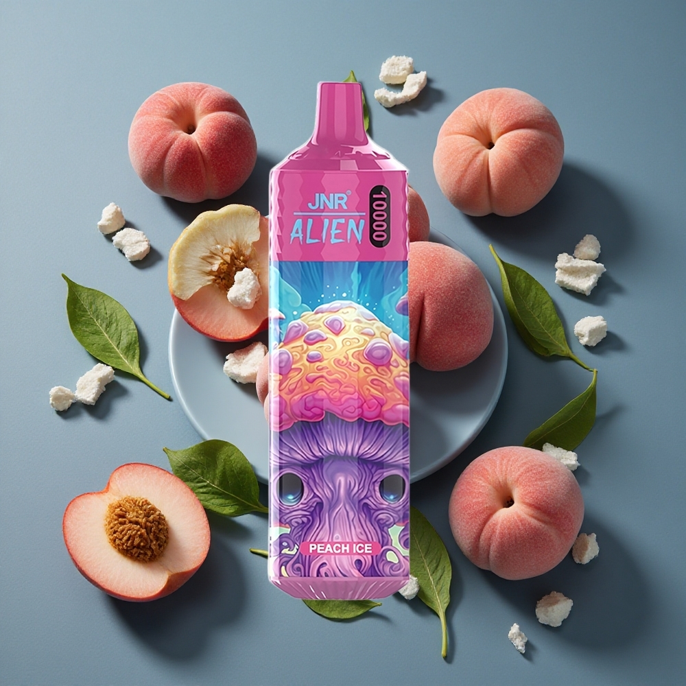 Pêche Glacée JNR Alien 10000 Puffs 20ml E-liquide vente en gros Belgique LED RGB