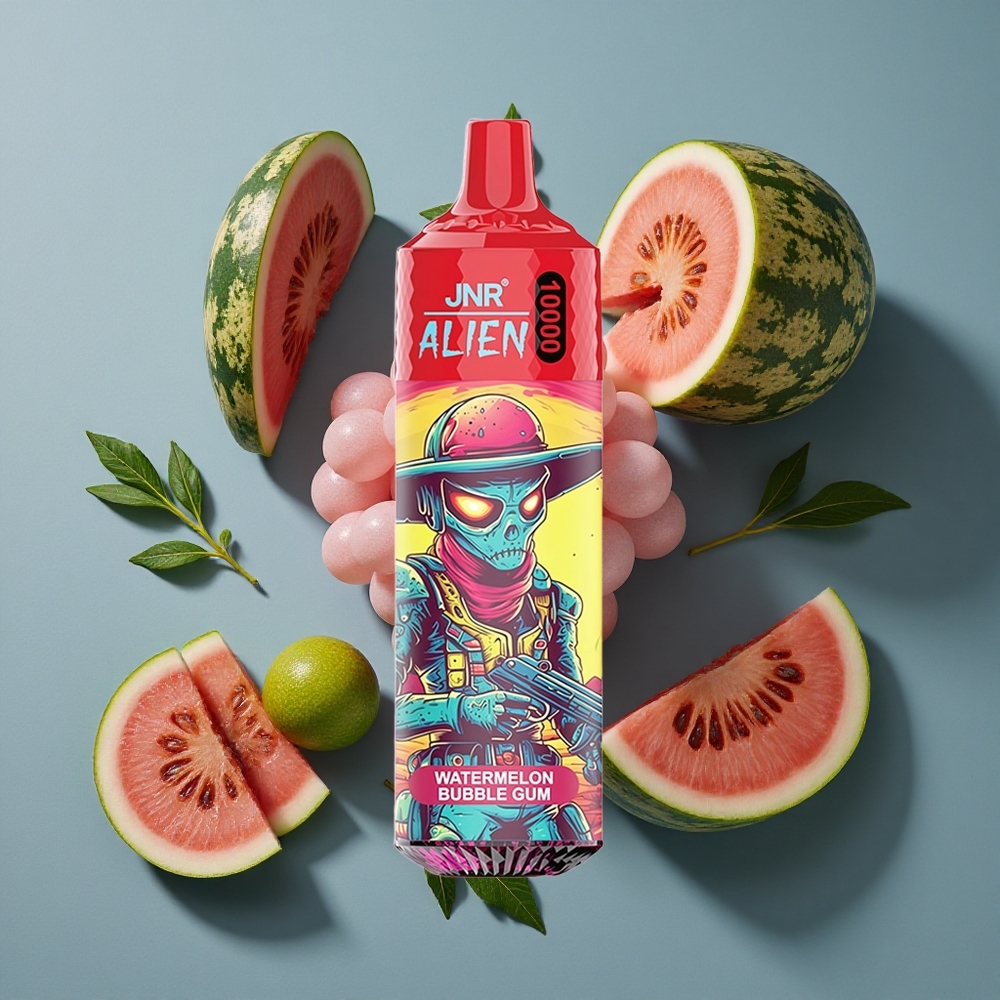 Pastèque Bubble Gum JNR Alien 10000 Puffs 20ml E-liquide vente en gros Belgique LED RGB