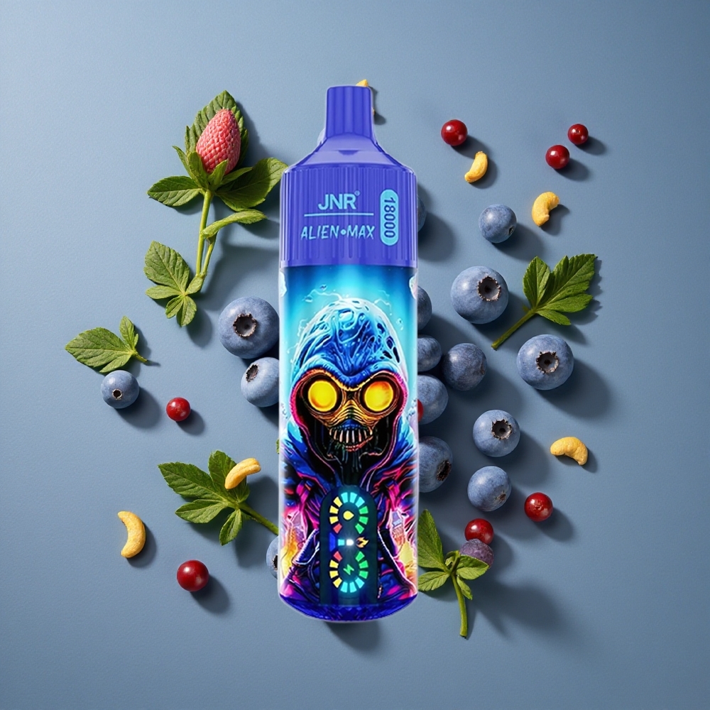 Bubblegum Myrtille JNR Alien Max 18000 Puffs Affichage LED Intelligent vente en gros Belgique