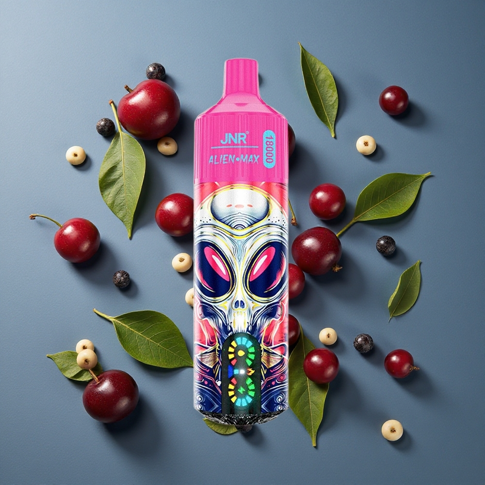 Cerise-Baie JNR Alien Max 18000 Puffs Dual Mesh Coil vente en gros Belgique 28ml E-liquide
