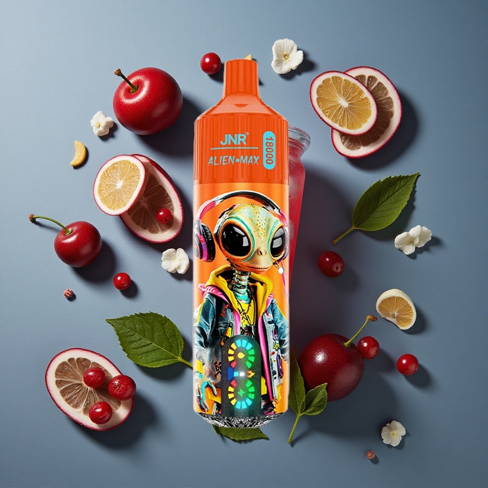 Cerise Cola Pétillante JNR Alien Max 18000 Puffs vente en gros Belgique Double Mesh Coil & Double Cœur