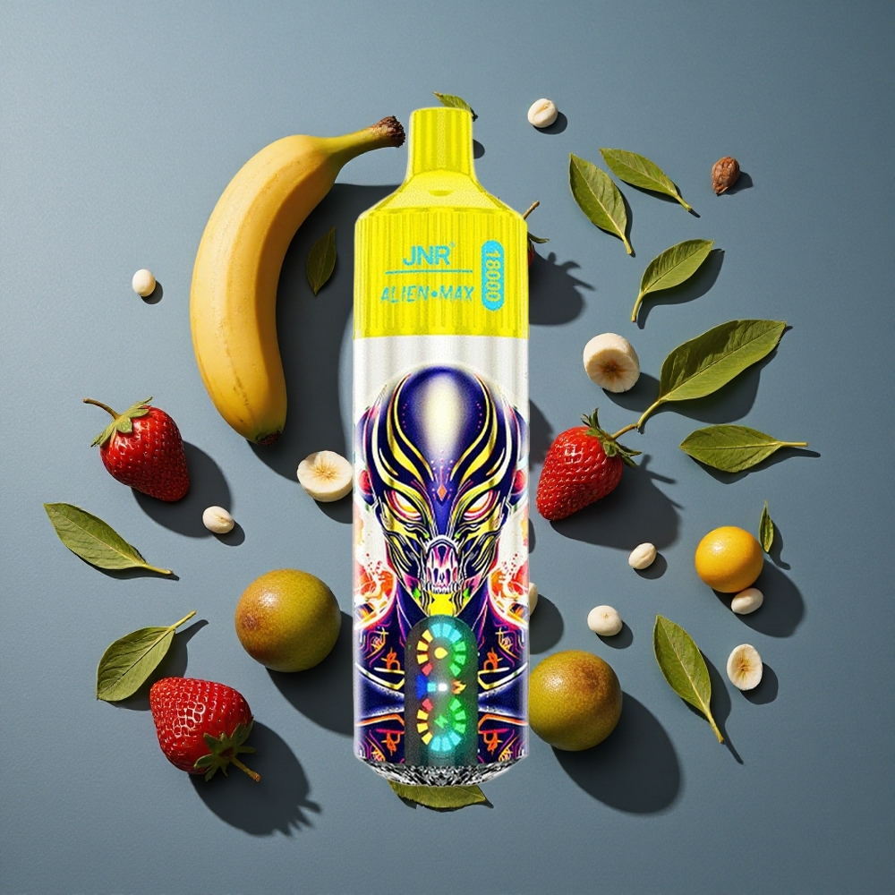 Fraise Banane JNR Alien Max 18000 Puffs vente en gros Belgique Double Mesh Coil & Double Core