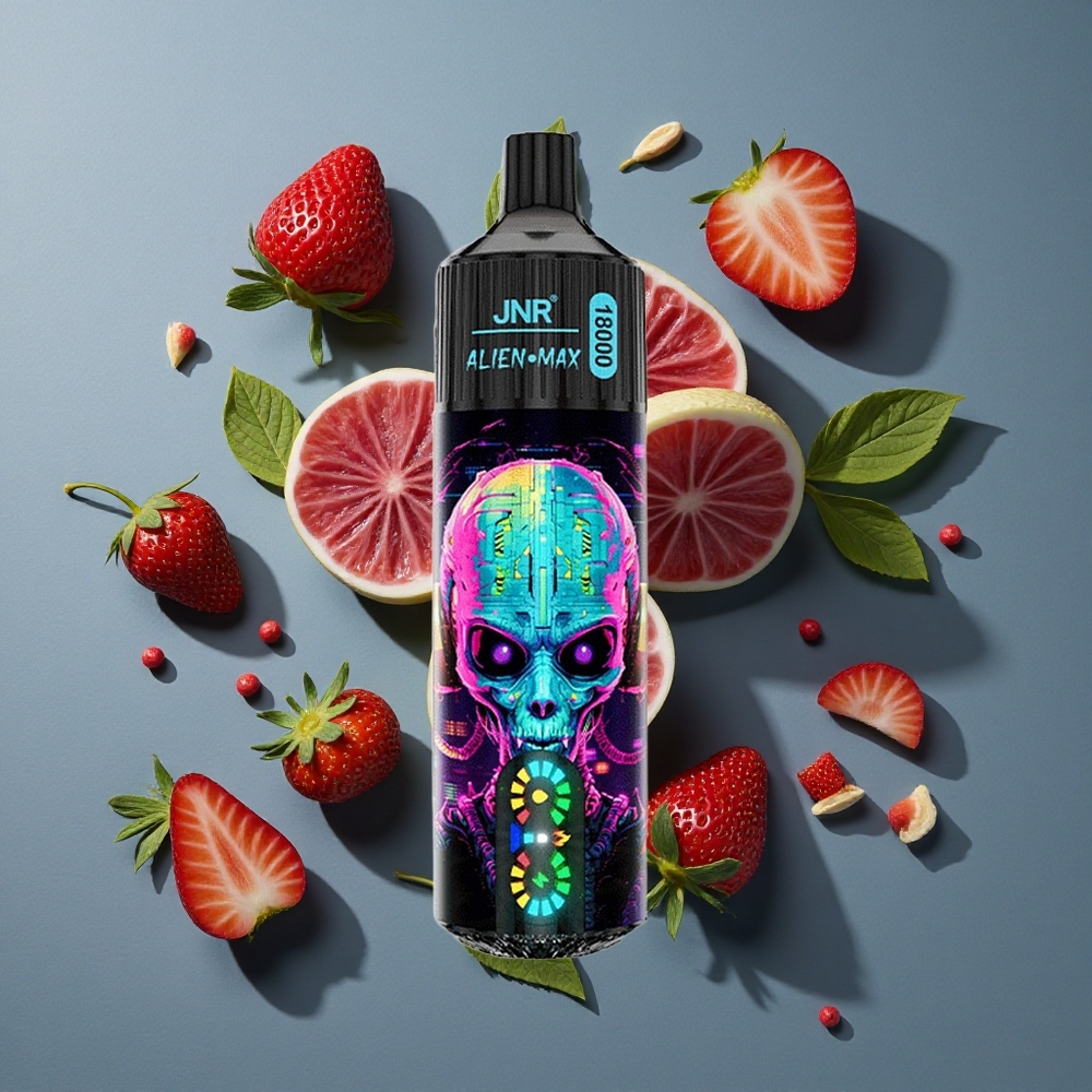 Fraise Hubba Bubba JNR Alien Max 18000 Puffs vente en gros Belgique - 28ml E-liquide & Charge Rapide Type-C