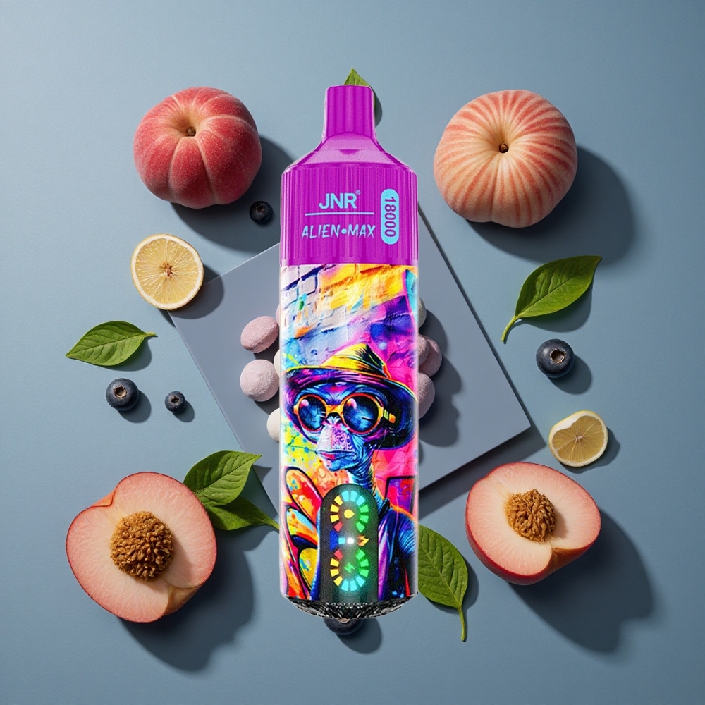 Pêche Myrtille Candy JNR Alien Max 18000 Puffs Affichage LED Intelligent vente en gros Belgique