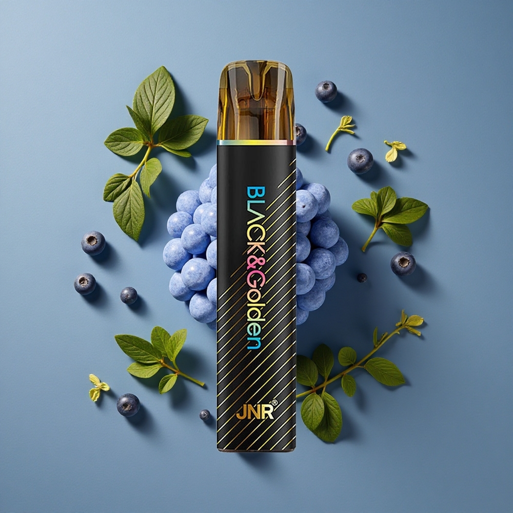 Bubble Gum Myrtille JNR Black&Golden 600+200 Puffs vente en gros Belgique 2ml 2% Nicotine