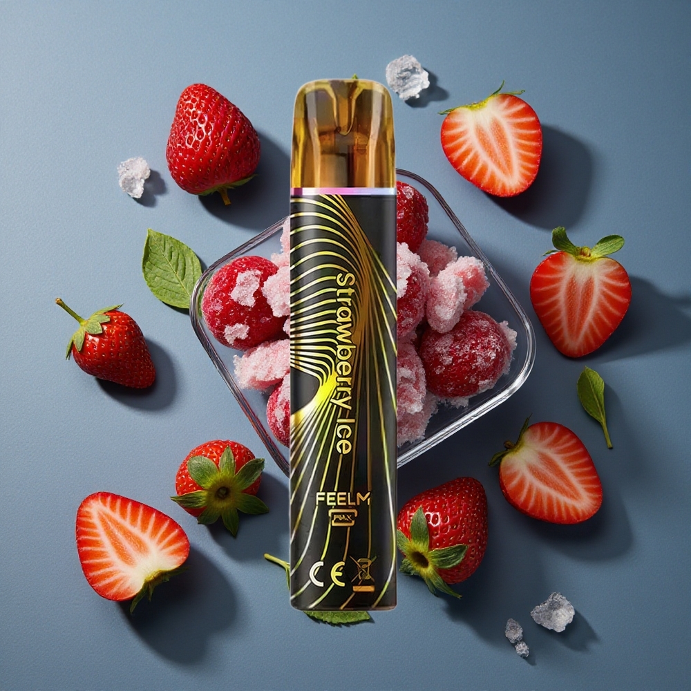 Fraise Glacée JNR Black&Golden 600+200 Puffs vente en gros Belgique 550mAh 2% Nicotine