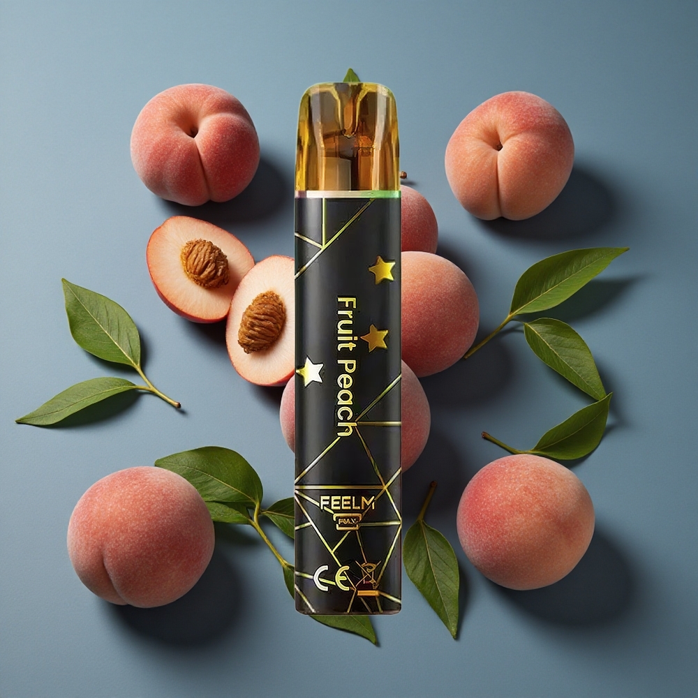 Pêche Fruitée JNR Black&Golden 600+200 Puffs vente en gros Belgique 2ml 2% Nicotine