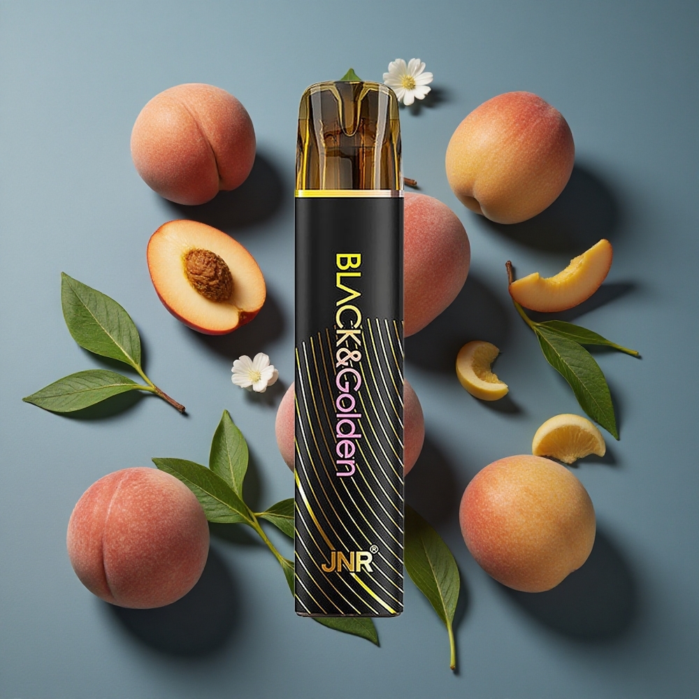 Pêche Mangue JNR Black&Golden 600+200 Puffs vente en gros Belgique TPD 2% Nicotine