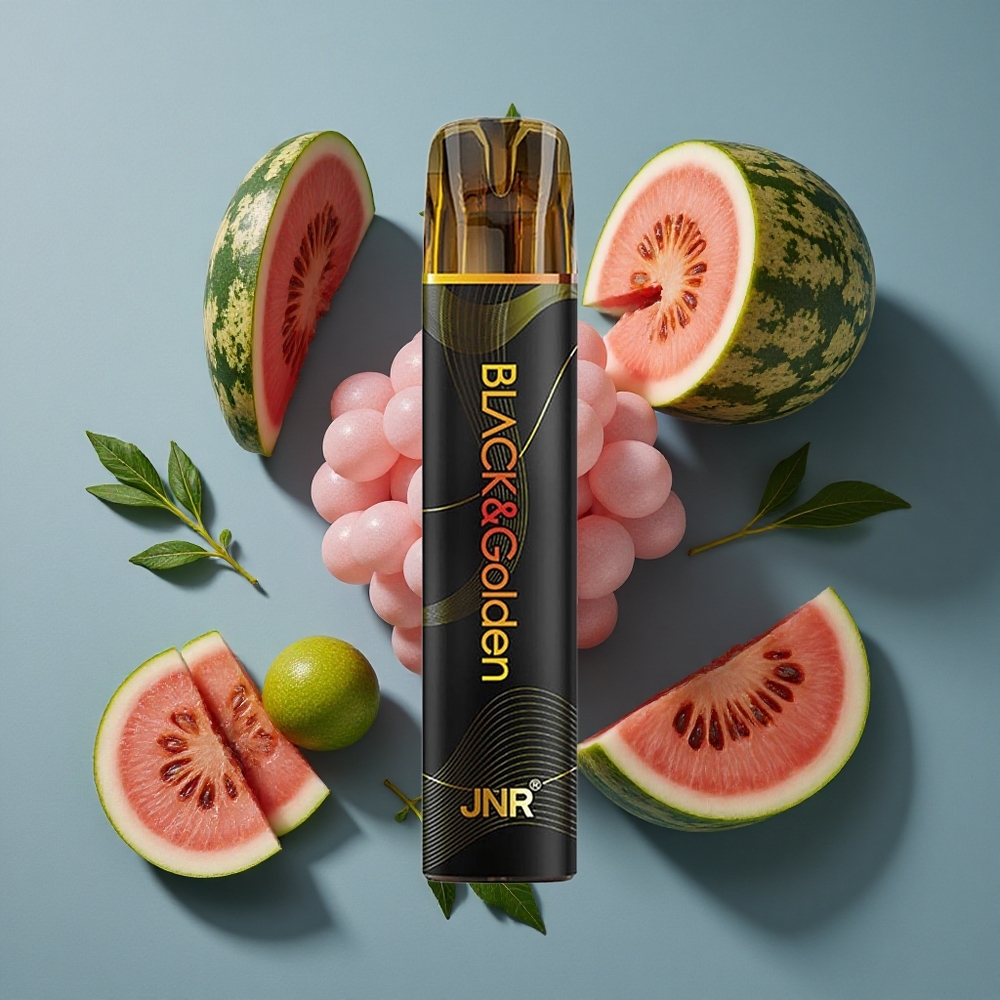 Pastèque Gomme Bulle JNR Black&Golden 600+200 Puffs vente en gros Belgique TPD 2% Nicotine