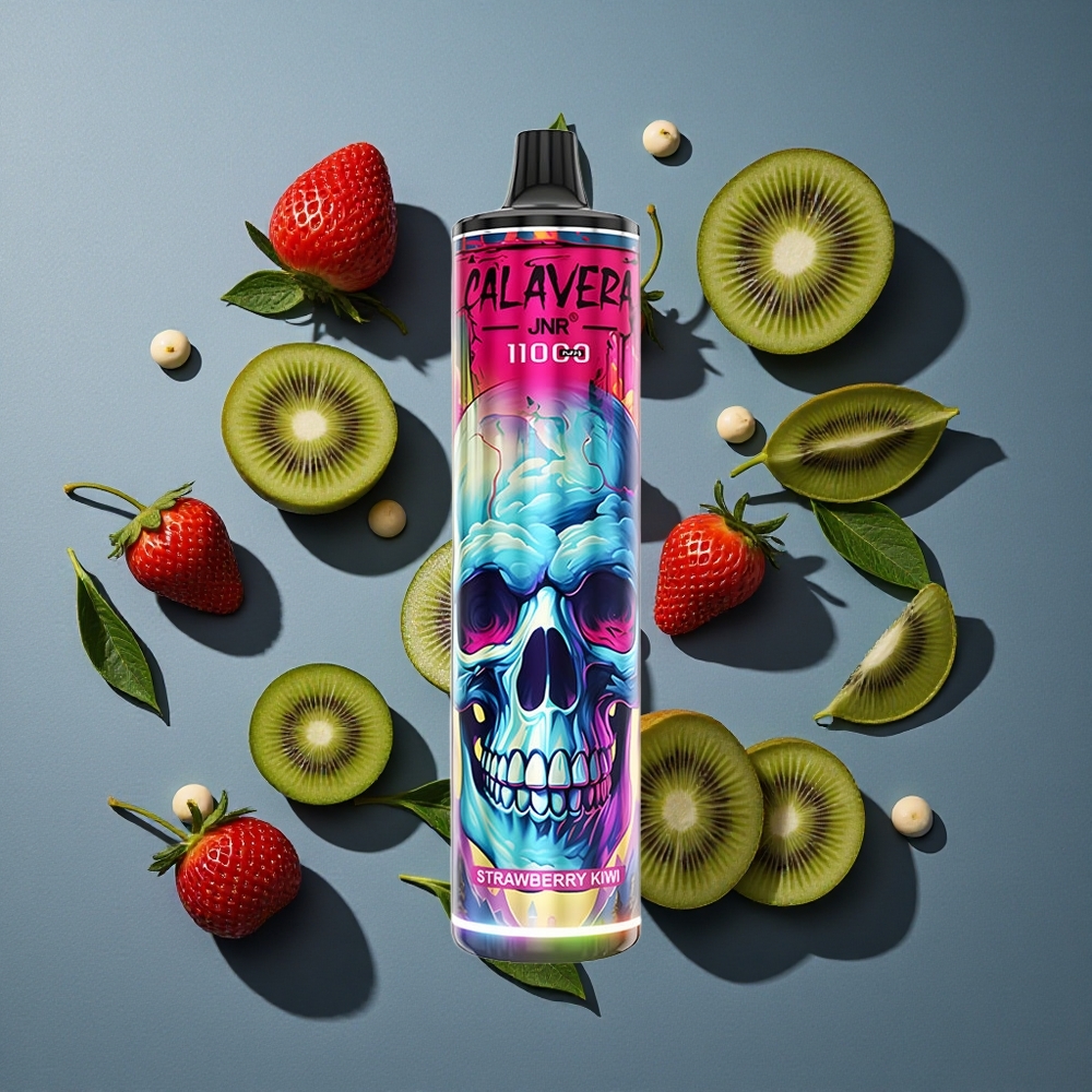 Fraise Kiwi JNR Calavera 11000 Puffs vente en gros Belgique Port Type-C 21ml E-Liquide