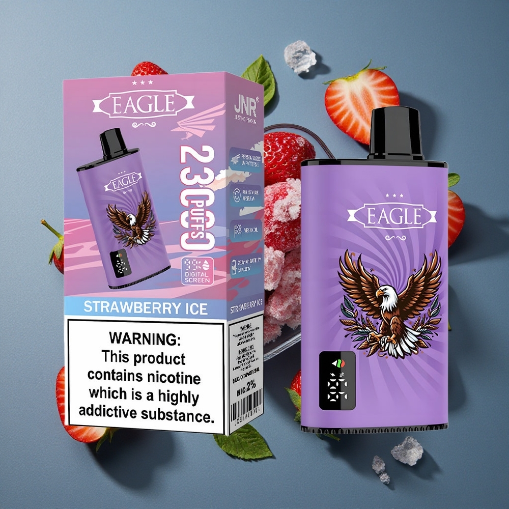 Fraise Glacée JNR EAGLE Smart 23000 Puffs Ecran Digital vente en gros Belgique
