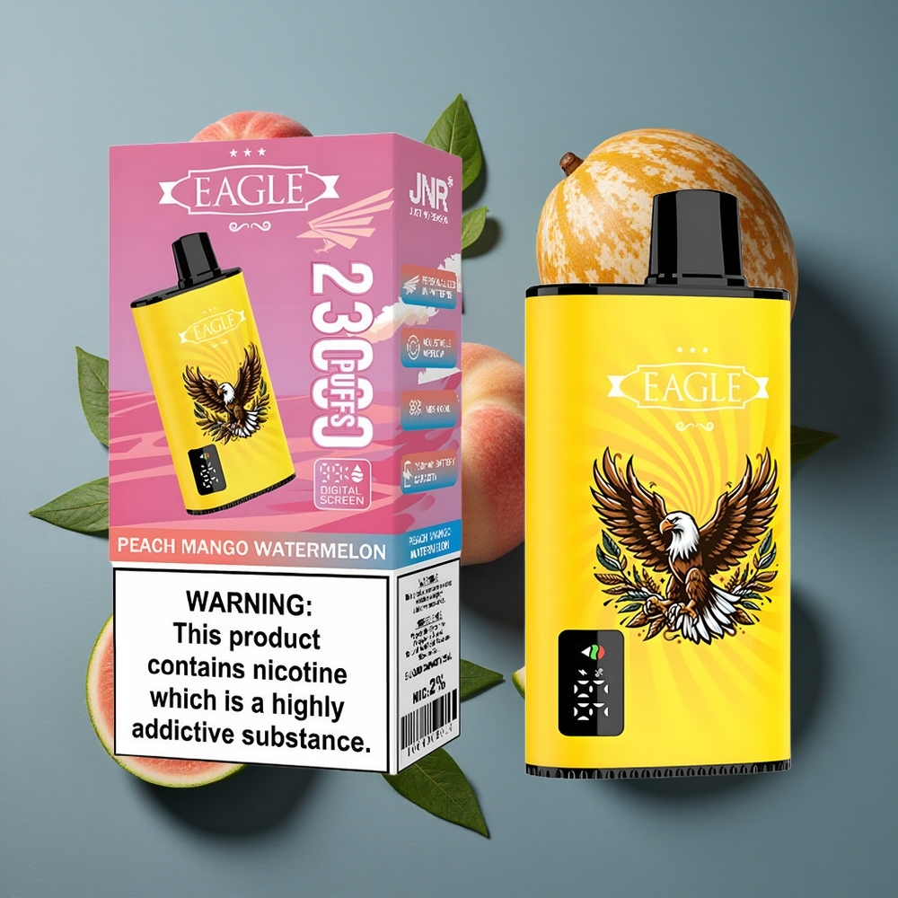 Pêche Mangue Pastèque JNR EAGLE Smart 23000 Puffs vente en gros Belgique Écran Digital 25ml
