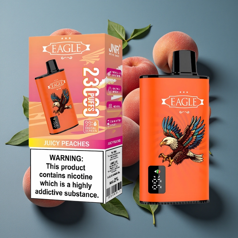 Pêches Juteuses JNR EAGLE Smart 23000 Puffs Écran Digital vente en gros Belgique