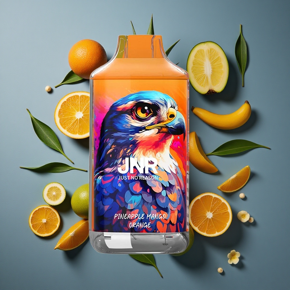 Ananas Mangue Orange JNR Falcon 16000 Puffs 22ml vente en gros Belgique Dual Mesh Coil