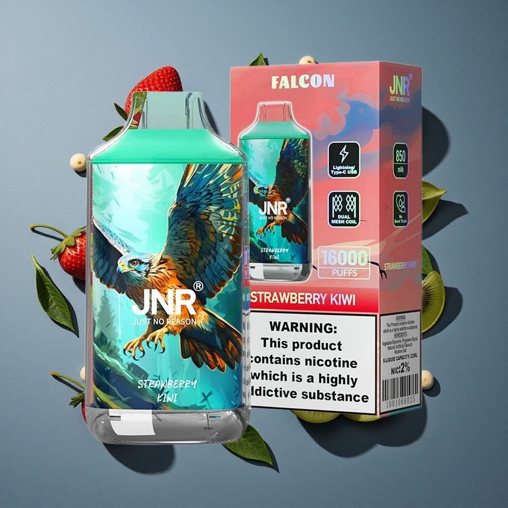 Fraise Kiwi JNR Falcon 16000 Puffs - 22ml - vente en gros Belgique