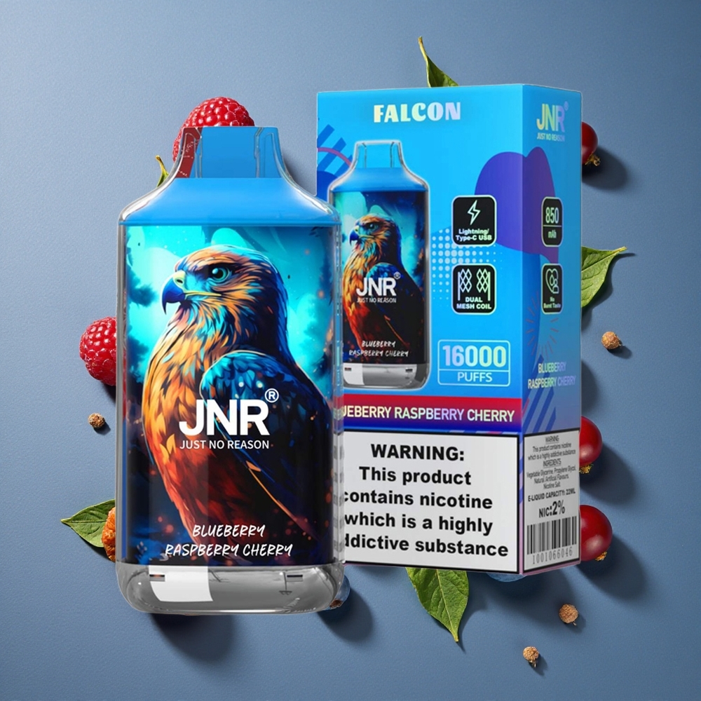Myrtille Framboise Cerise JNR Falcon 16000 Puffs vente en gros Belgique 22ml 850 mAh
