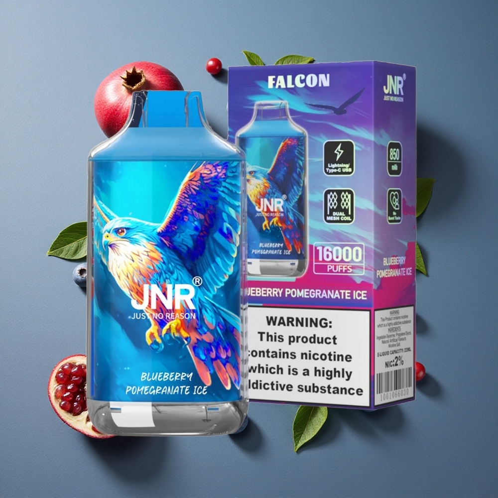 Myrtille Grenade Glacé JNR Falcon 16000 Puffs - 22ml e-liquide, 850 mAh - vente en gros Belgique