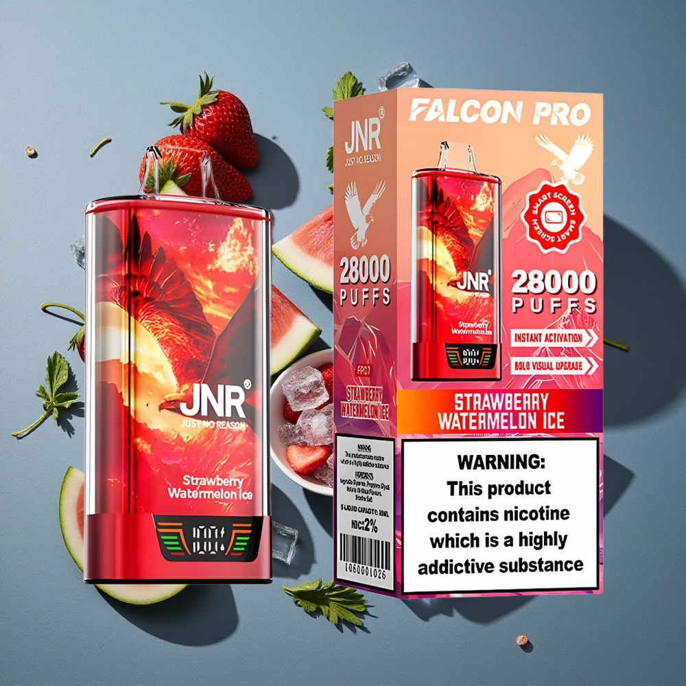 Fraise Pastèque Glacée JNR Falcon Pro 28000 Puffs vente en gros Belgique 30ml Prérempli 950mAh