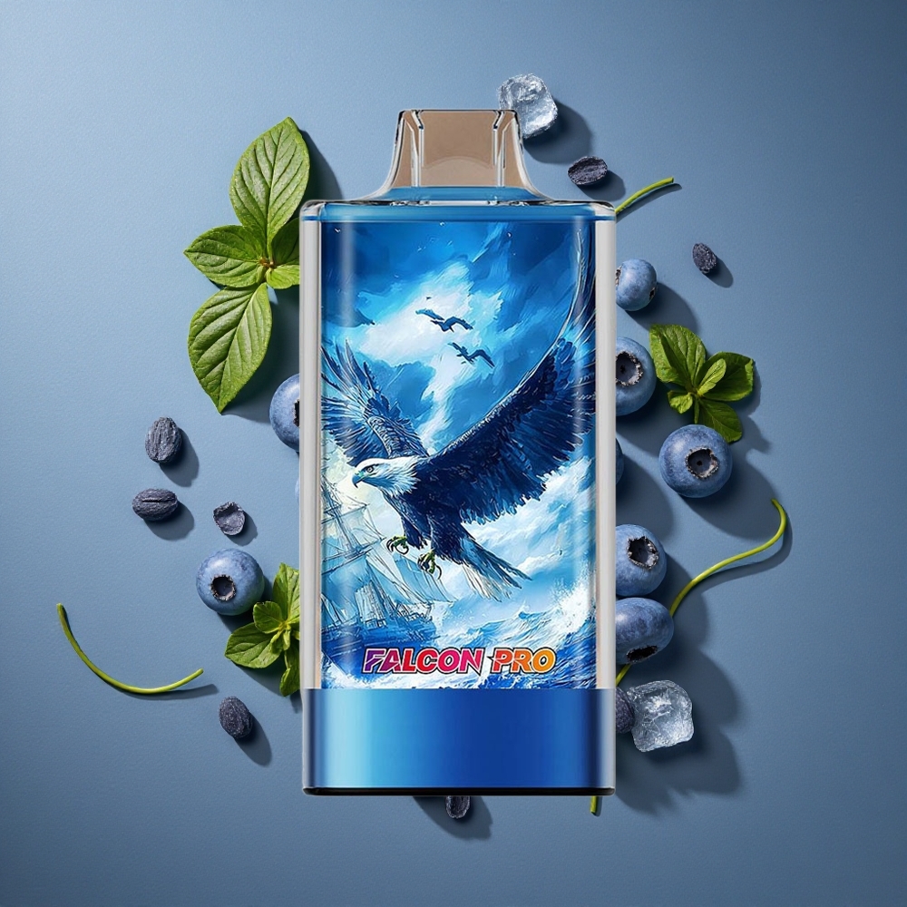 Glacé Myrtille JNR Falcon Pro 28000 Puffs vente en gros Belgique 30ml Préremplie Dual Mesh Coil