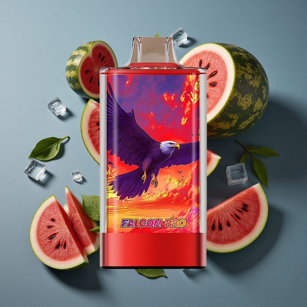 Pastèque Glacée JNR Falcon Pro 28000 Puffs vente en gros Belgique 30ml Prérempli Dual Mesh Coil