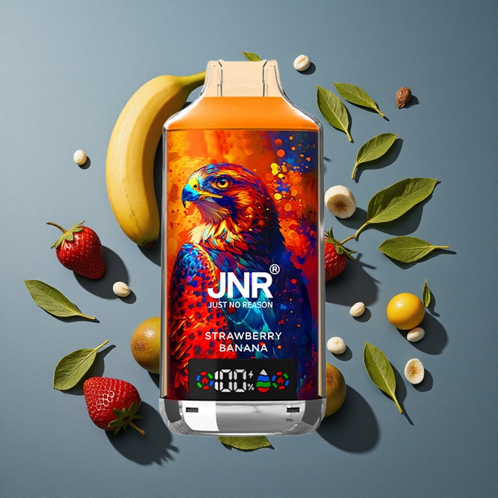 Fraise Banane JNR Falcon X 18000 Puffs 24ml vente en gros Belgique Dual Mesh Coil