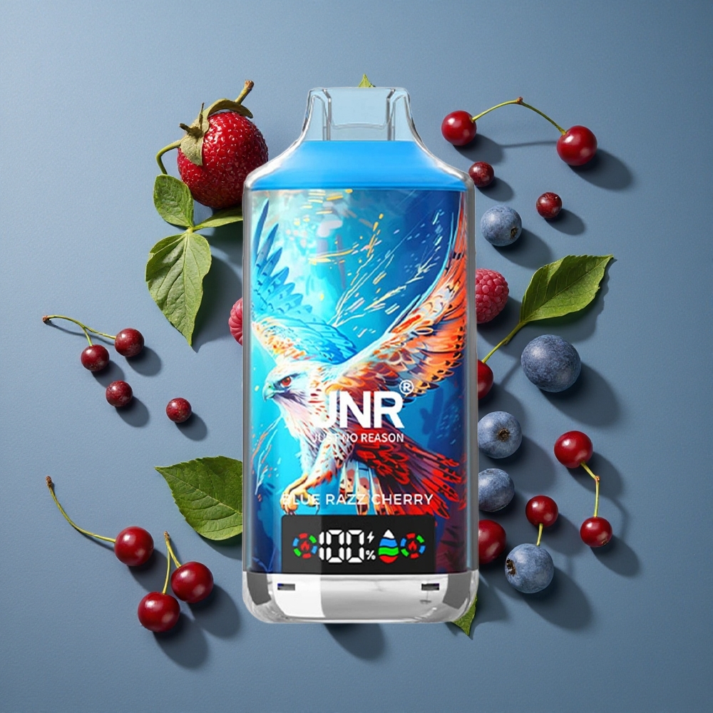 Framboise Bleue Cerise JNR Falcon X 18000 Puffs 24ml vente en gros Belgique Dual Mesh Coil